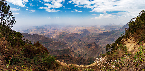 Image showing Semien or Simien Mountains National Park, Ethiopia wilderness landscape