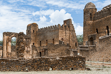 Image showing Royal Fasil Ghebbi palace, castle in Gondar, Ethiopia, cultural Heritage architecture