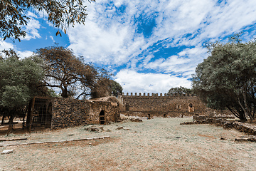 Image showing Royal Fasil Ghebbi palace, castle in Gondar, Ethiopia, cultural Heritage architecture