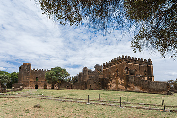 Image showing Royal Fasil Ghebbi palace, castle in Gondar, Ethiopia, cultural Heritage architecture