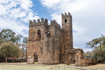 Image showing Royal Fasil Ghebbi palace, castle in Gondar, Ethiopia, cultural Heritage architecture