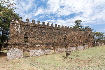 Image showing Royal Fasil Ghebbi palace, castle in Gondar, Ethiopia, cultural Heritage architecture