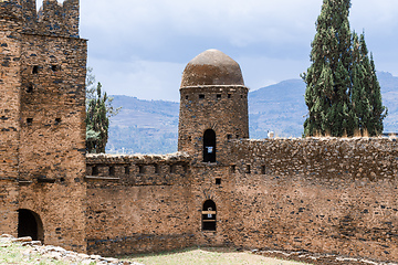 Image showing Royal Fasil Ghebbi palace, castle in Gondar, Ethiopia, cultural Heritage architecture