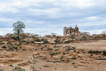 Image showing Ruins of Guzara royal palace, Gondar Ethiopia, African heritage architecture