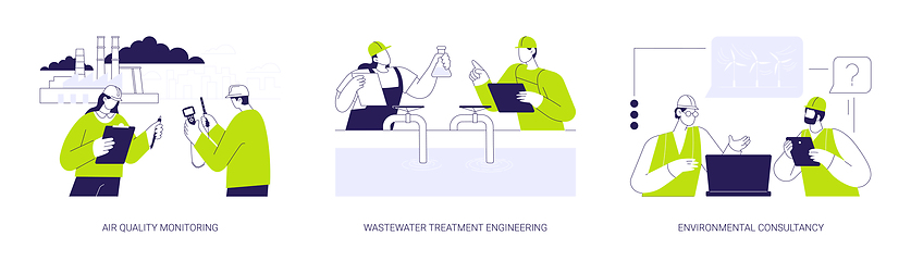 Image showing Environmental engineer abstract concept vector illustrations.