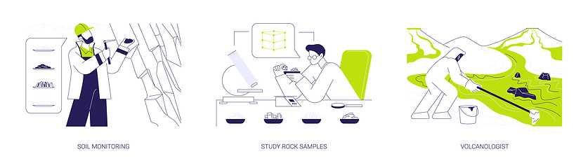 Image showing Geoscientists abstract concept vector illustrations.