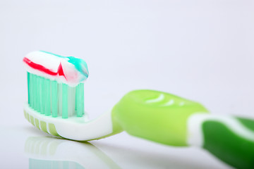 Image showing toothpaste on brush