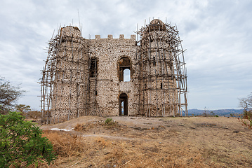 Image showing Ruins of Guzara royal palace, Gondar Ethiopia, African heritage architecture