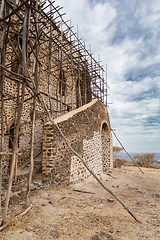Image showing Ruins of Guzara royal palace, Gondar Ethiopia, African heritage architecture