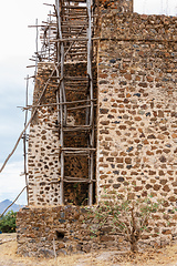 Image showing Ruins of Guzara royal palace, Gondar Ethiopia, African heritage architecture