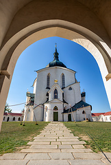 Image showing Pilgrimage church of Saint John of Nepomuk on Zelena Hora. Zdar nad Sazavou, Czech Republic