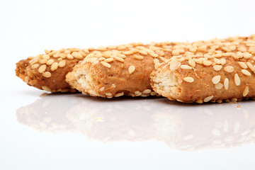 Image showing sesame bagel detail