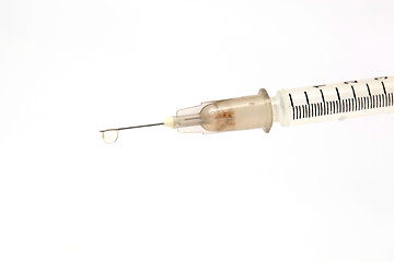 Image showing syringe with drop