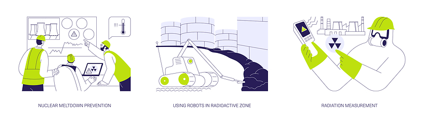 Image showing Radioactive spill abstract concept vector illustrations.