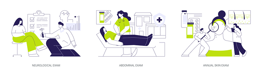 Image showing General health check-up abstract concept vector illustrations.