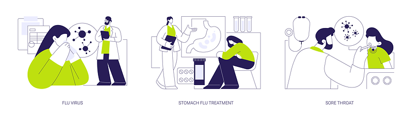 Image showing Common patient complaints abstract concept vector illustrations.