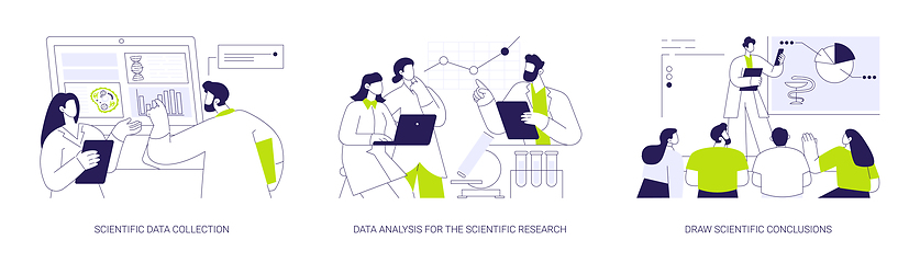 Image showing Laboratory experiment abstract concept vector illustrations.