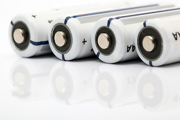 Image showing four batteries