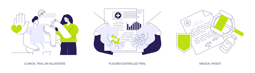 Image showing Clinical research abstract concept vector illustrations.