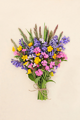 Image showing Spring Wildflower Posy of English Flowers