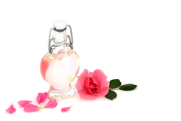 Image showing Rosewater for Healthy Skincare with Rose Flower 