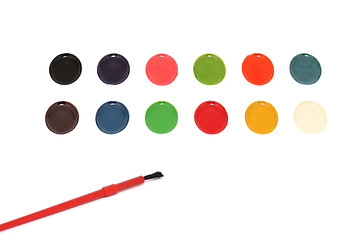 Image showing paintbrush colors