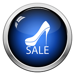 Image showing High Heel Shoe On Sale Sign Icon