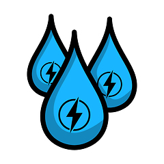 Image showing Hydro Energy Drops Icon