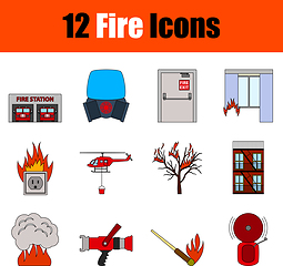 Image showing Fire Icon Set