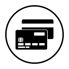 Image showing Front And Back Side Of Credit Card Icon