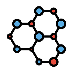 Image showing Icon Of Chemistry Hexa Connection