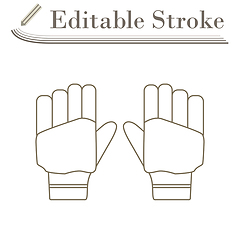 Image showing Pair Of Cricket Gloves Icon