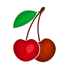 Image showing Icon Of Cherry In Ui Colors