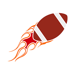 Image showing American Football Fire Ball Icon