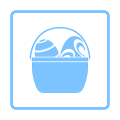 Image showing Easter Basket With Eggs Icon