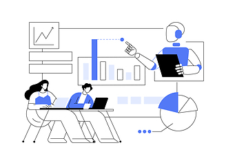 Image showing AI-Powered Advanced Data Processing abstract concept vector illustration.