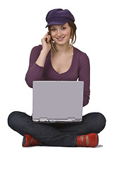 Image showing Woman with computer