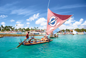 Image showing Raft in crystalline clear waters in Brazil