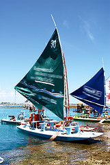 Image showing Raft in crystalline clear waters in Brazil