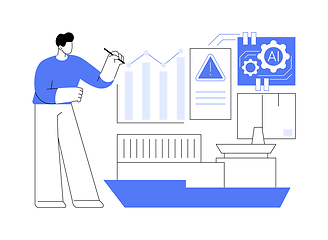 Image showing Disruption Forecasting with AI abstract concept vector illustration.