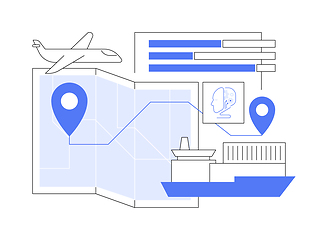 Image showing AI-Enhanced Transportation Management abstract concept vector illustration.