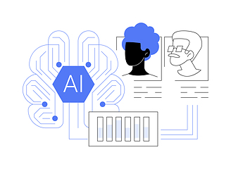 Image showing AI-Driven Diversity and Inclusion Initiatives abstract concept vector illustration.