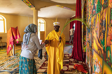 Image showing Orthodox monk lake Tana, Bahir Dar Ethiopia