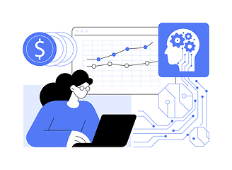 Image showing AI-Enhanced Financial Forecasting abstract concept vector illustration.