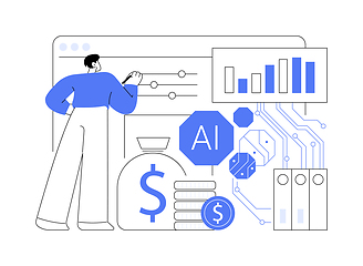 Image showing AI-Backed Automated Bookkeeping abstract concept vector illustration.