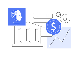 Image showing AI-Backed Wealth Management and Advisory abstract concept vector illustration.