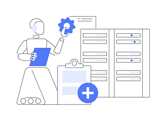 Image showing AI-Optimized Electronic Health Records abstract concept vector illustration.