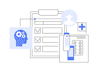 Image showing AI-Driven Personalized Treatment Plans abstract concept vector illustration.