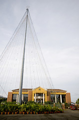 Image showing presidential palace and national christmas tree managua nicaragu