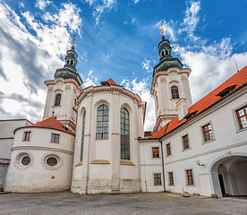 Image showing Strahov Monastery in historic town Prague, Central Bohemia, Czech Republic Czech Republic